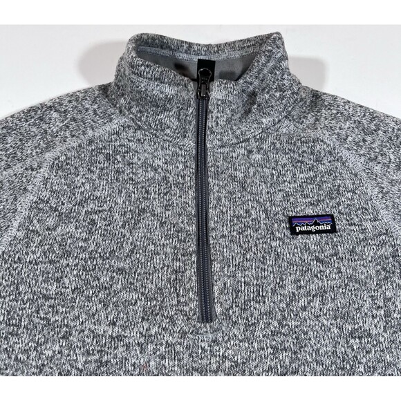 Patagonia Better Sweater Heather Grey 1/4 Zip Pullover Fleece Youth XL 14 - Picture 7 of 13